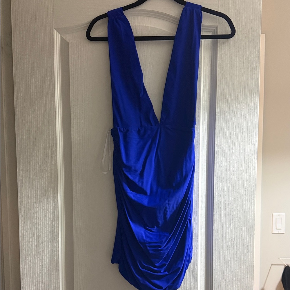 Superdown Royal Blue Plunge Dress